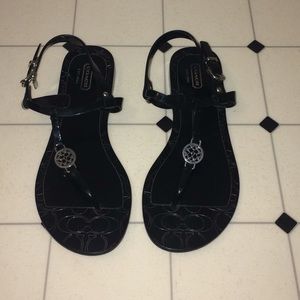 Black Coach Sandals